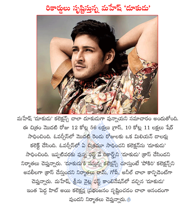 super star mahesh latest movie dookudu,dookudu crossing first day record collections,dookudu collected in oversease one million,dookudu first day collected 12.56 crores,dookudu first day collected 10.11 crores,dookudu collections,dookudu talk  super star mahesh latest movie dookudu, dookudu crossing first day record collections, dookudu collected in oversease one million, dookudu first day collected 12.56 crores, dookudu first day collected 10.11 crores, dookudu collections, dookudu talk